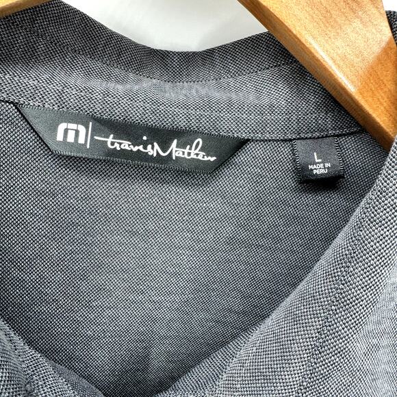 Travis Mathew Polo Shirt Mens Large Gray SOUTHERN POWER Logo Short Sleeve - Picture 5 of 9